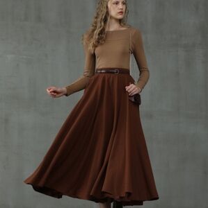 Wool Maxi Skirt